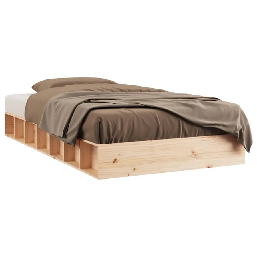 vidaXL Massivholzbett aus Kiefer in Braun, B/T/H: 90 x 200 x 108 cm - Bild 2
