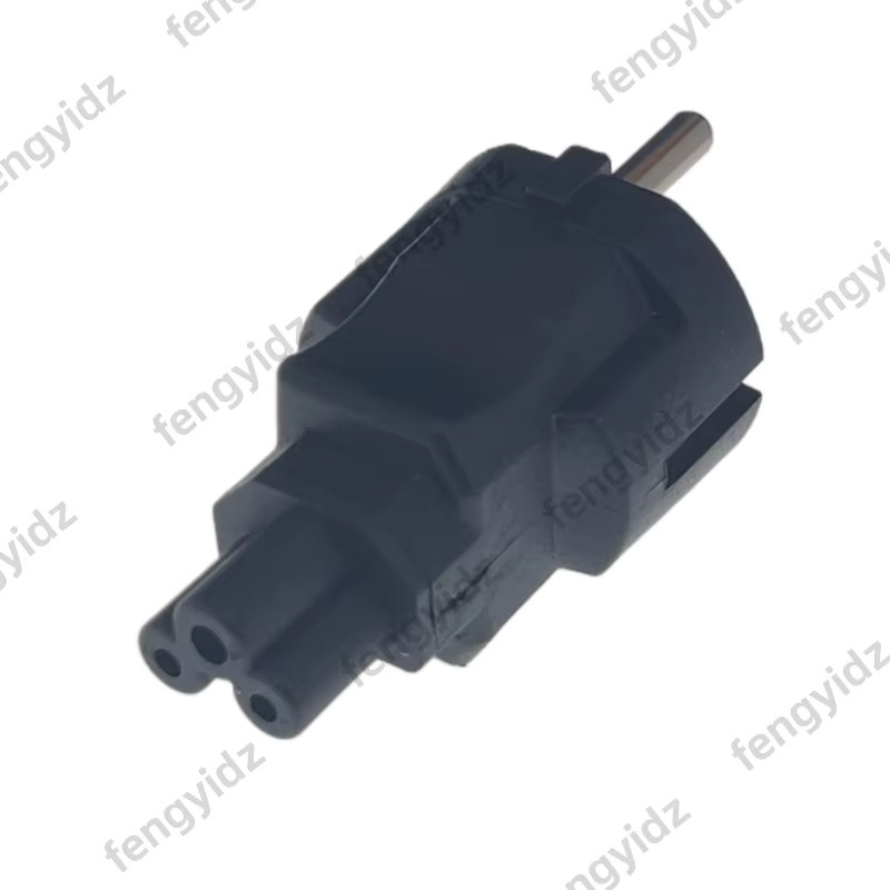fengyidz EU zu IEC320 C5 Stromwandler AC Konvertierungsstecker, 10A/250V, Schwarz - Bild 2