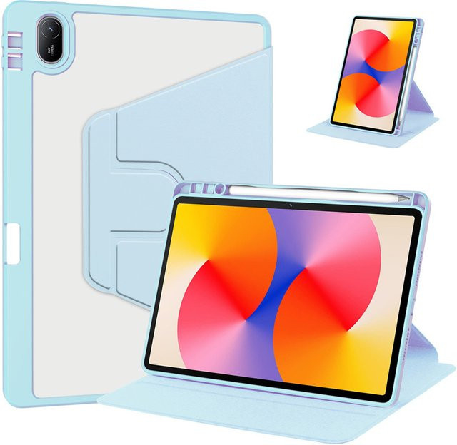 Huawei Matepad SE 11 Zoll 2024 Schutzhülle mit rotierendem Ständer und Stifthalter in Blau und Grün - Bild 1