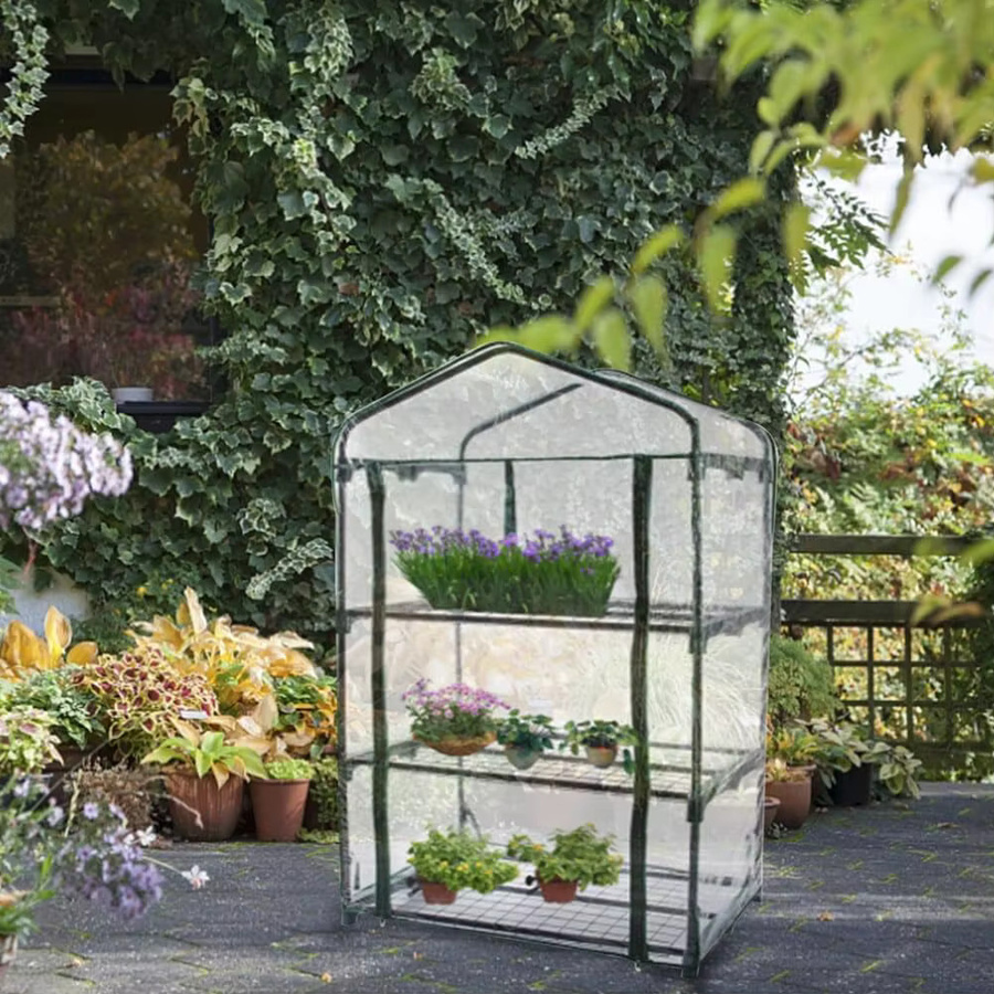 Transparente PVC-Gewächshausabdeckung als isolierende und regenfeste Gartenpflanzenwärme für Frostschutz im Wintergarten oder Schuppen - Bild 2