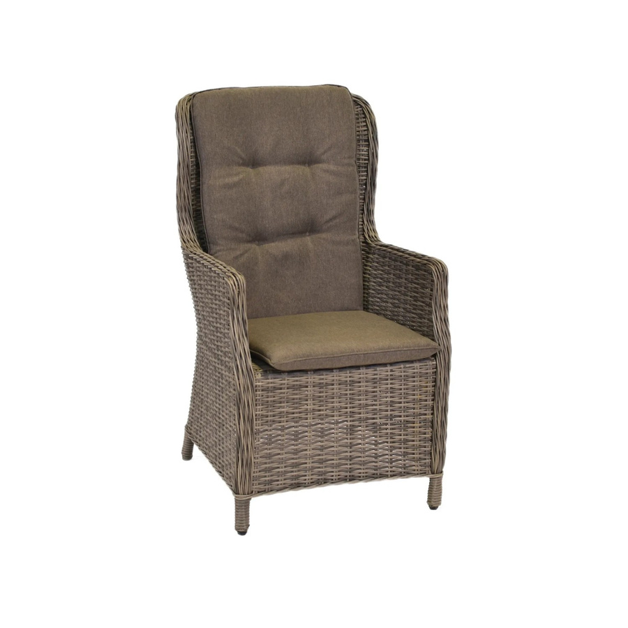 Merxx Riviera Hochlehner Sessel 2er-Set in Grau mit Sitz- und Rückenkissen, B/H/T: 60 x 107 x 42 cm - Bild 2