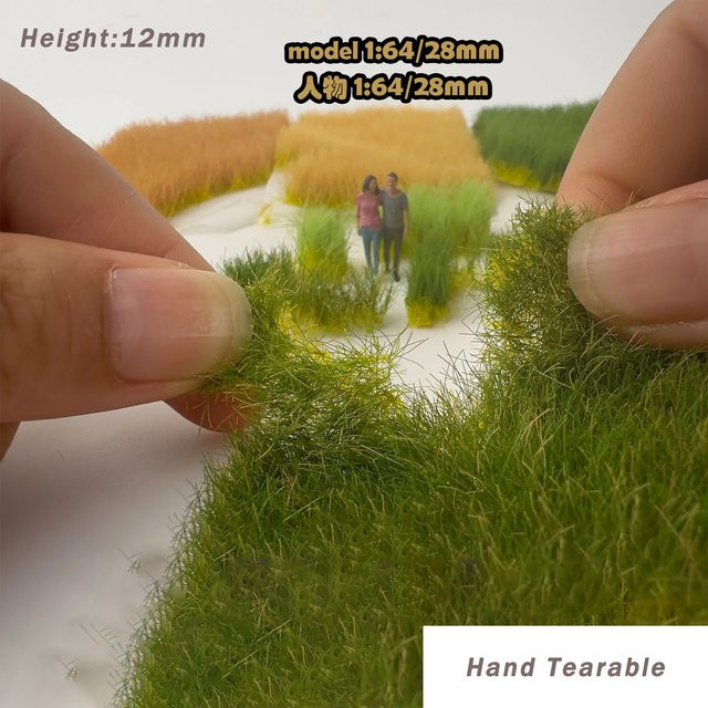 TERAYSUN Statisches Grasmodell, Grün, Natur, 12 mm - Bild 1