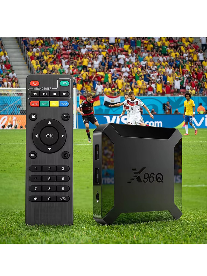X96Q Smart Android 10 TV-Box mit Allwinner H313 Quad Core, 4K UHD Mediaplayer, 1GB RAM, 8GB Speicher, Schwarz - Bild 1