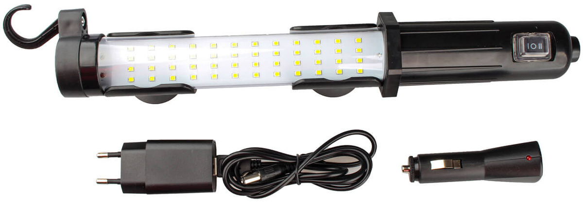 XCell Work LED Akku Arbeitsleuchte mit 17 LEDs, wiederaufladbar, Schwarz-Weiß - Bild 1