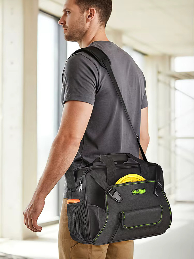 JAKAH Multifunktionale Werkzeugtasche JK-147 mit 20 Fächern in Schwarz - Bild 4