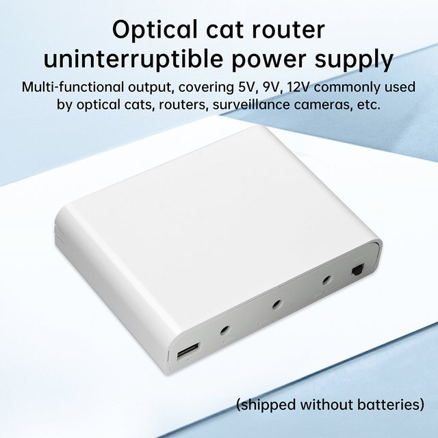 Aideepen USV Unterbrechungsfreie Stromversorgung DIY Powerbank-Box für 6 Stück 18650 Akkus mit DC 5V 9V 12V Ausgang für Router, Modem, Handy und Tablet - Bild 1