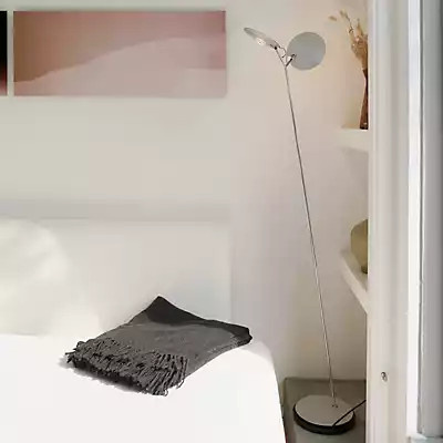 Baltensweiler Oyo LED Stehleuchte 2-flammig in Silber, Aluminium eloxiert, Warmweiß 2.700 K