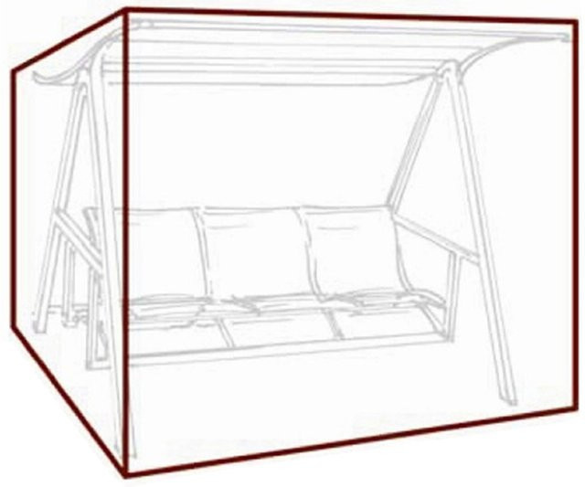 Garvida Schutzhülle für Hollywoodschaukel aus braunem Polyestergewebe mit Zugband, B/T/H: 215 x 155 x 180 cm - Bild 1