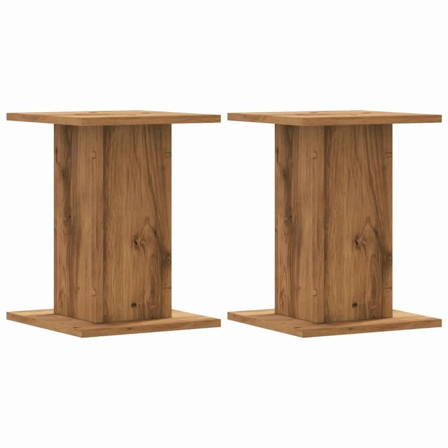 vidaXL Pflanzenständer 2er Set aus Holzwerkstoff in Eiche, B/T/H: 30 x 30 x 40 cm - Bild 2
