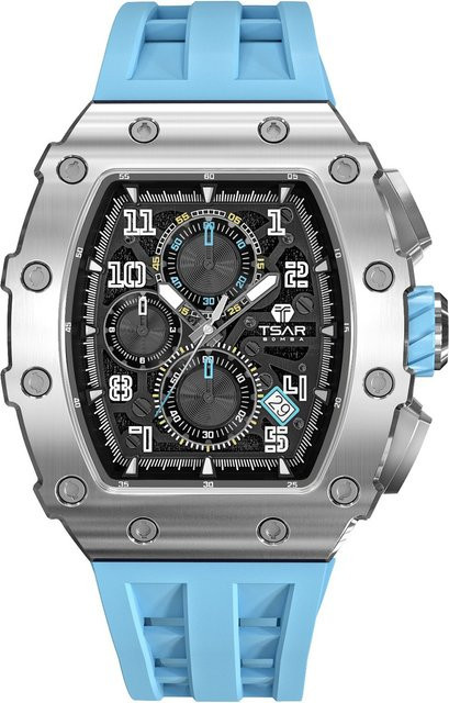 Tsar Bomba Chronograph, Quarz, Edelstahl, 44 mm, Schwarz, Herren - Bild 1