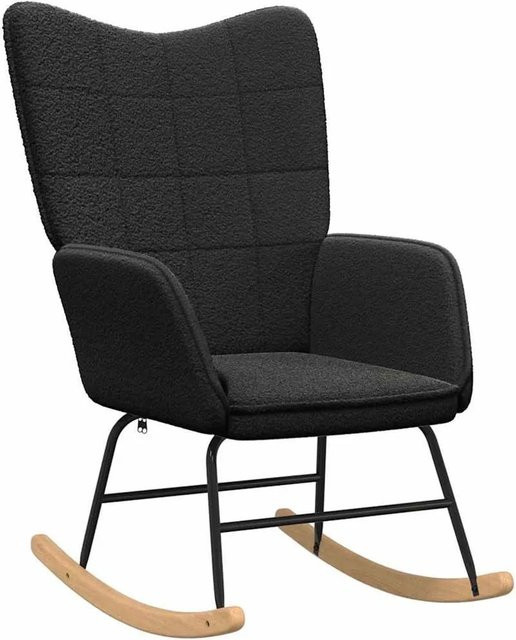 vidaXL Relaxsessel Schwarz mit Stoffbezug und Metallrahmen B/T/H: 61 x 78 x 98 cm - Bild 1