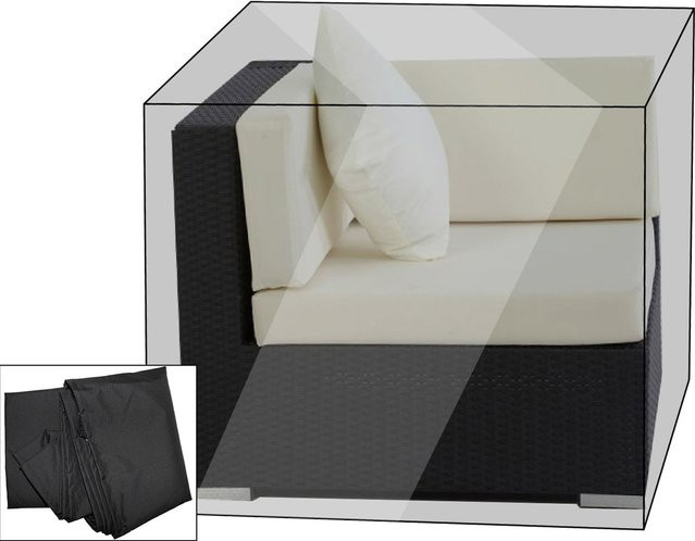 OUTFLEXX Premium Abdeckhaube für theBox Eckelement, schwarz, B/T/H: 87 x 87 x 68 cm, wasserbeständig - Bild 1