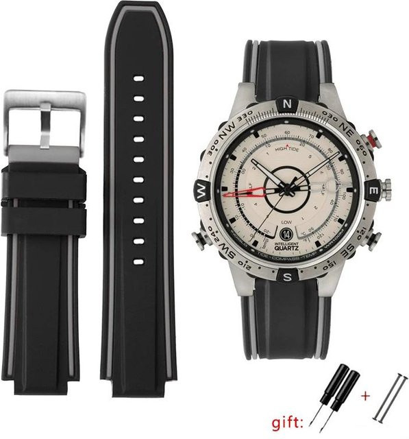 Uhrenarmband Silikon, Grau, Herren, Sport - Bild 1