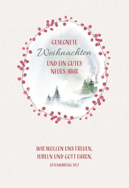 Butzon und Bercker Weihnachtskarten Gesegnete Weihnachten und ein gutes neues Jahr, 6 Stück, Mehrfarbig - Bild 1