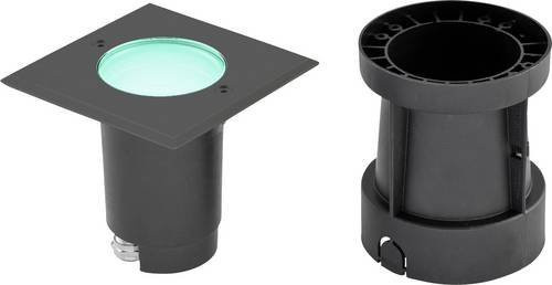 EVN Bodeneinbauleuchte LED 8W RGBW in Grau mit Edelstahl und Glas - Bild 1
