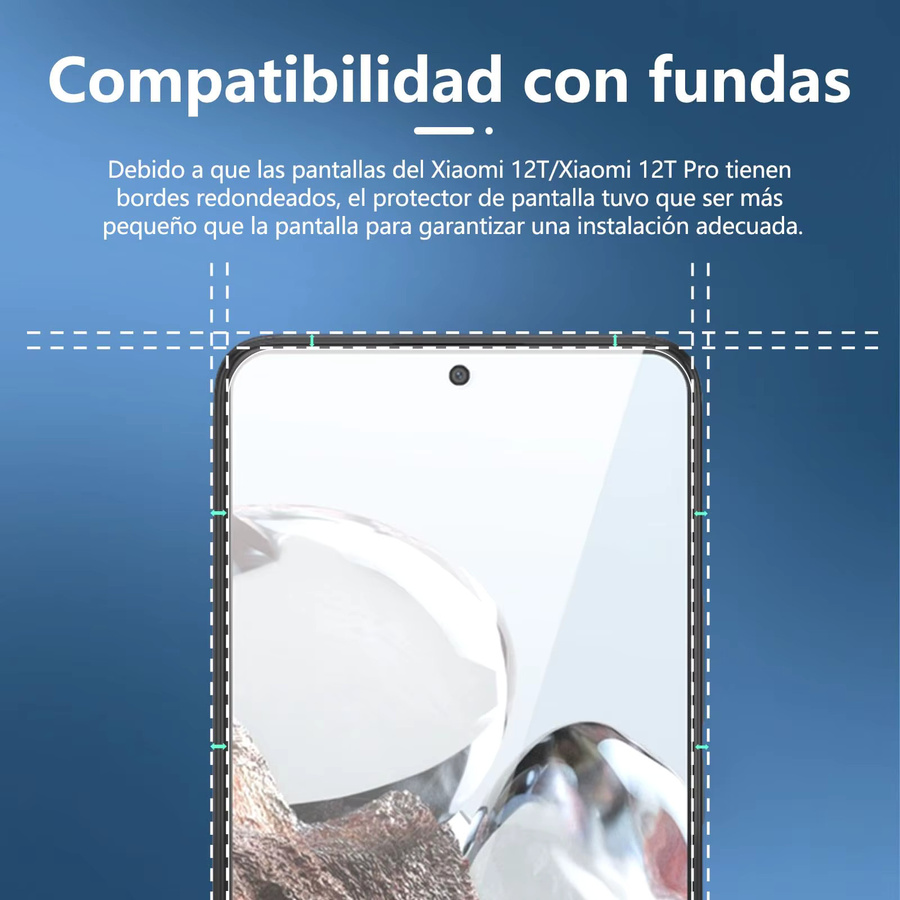 NOAHARK Displayschutzfolie aus gehärtetem Glas für XIAOMI 12T Pro, 6,67 Zoll, transparent, kratzfest und HD-klar - Bild 2