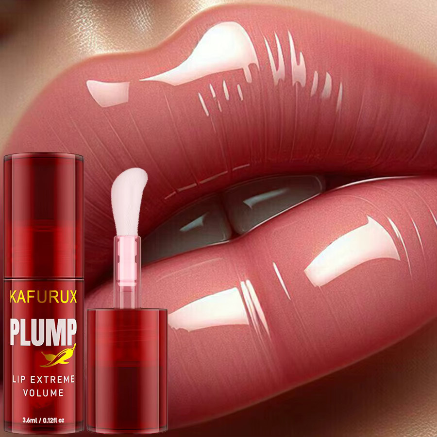 KAFURUX Lip Plump Lippenöl, Crystal Clear, Glänzend, Unisex - Bild 3