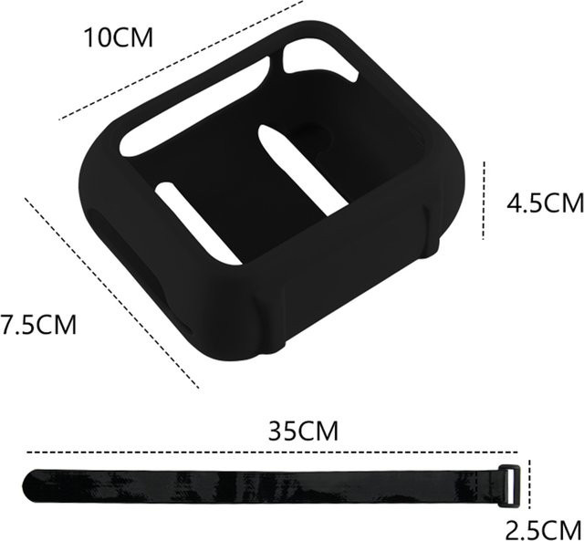 Stoßfeste Silikonhülle für JBL Go 4 Bluetooth Lautsprecher mit Tragegurt in Schwarz - Bild 1