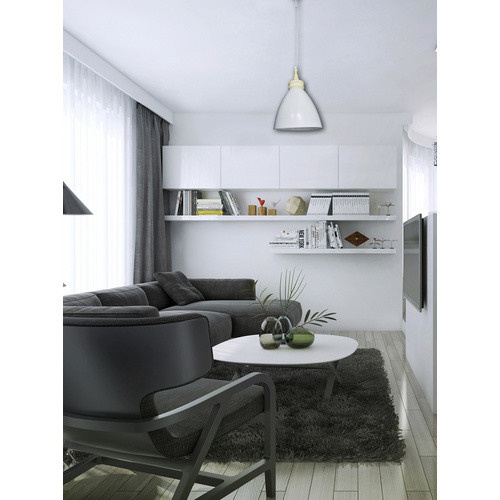 Näve Pendelleuchte Pinhead in Beige mit E27 Fassung aus Metall, Höhe: 120 cm, Durchmesser: 40 cm - Bild 3