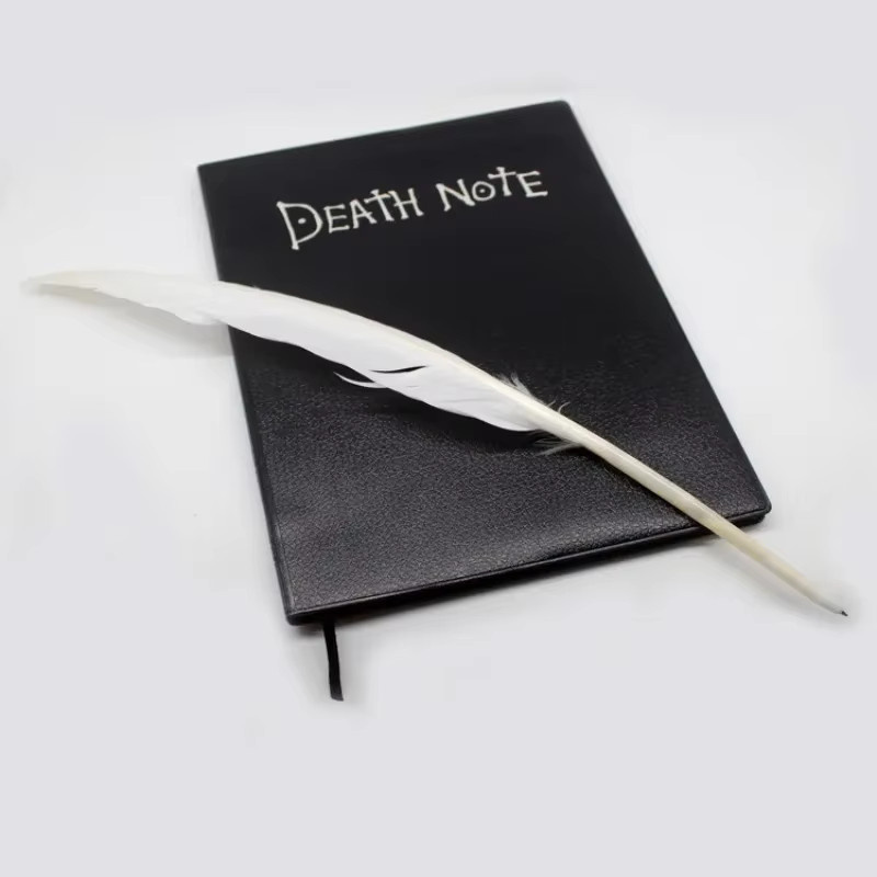Bandai Death Note Notizbuch-Set mit Federstift in Schwarz aus Kunstleder mit Hardcover - Bild 1