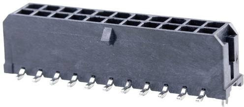 Molex Einbau-Stiftleiste Standard mit 22 Polen, Rastermaß 3,00 mm, Schwarz und Gold - Bild 1