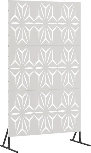 vidaXL Sichtschutz Paravent aus Stahl in Grau, B/T/H: 100 x 50 x 180 cm - Bild 1