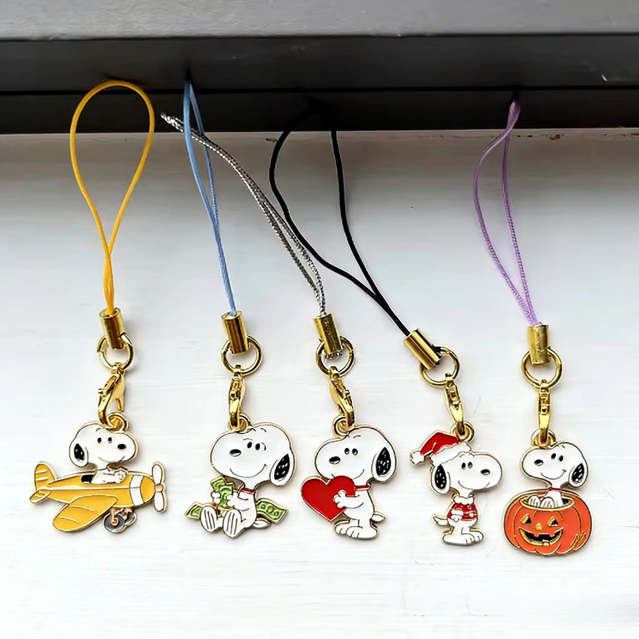 Bandai Snoopy Anime Schlüsselanhänger, 5-teiliges Set, Unisex - Bild 5