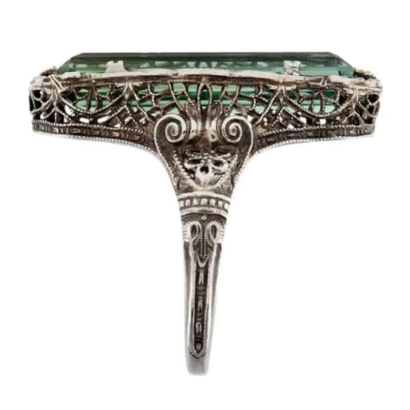 Huitan Ring, Silber, Zirkonia, Blumenmuster, Damen - Bild 2