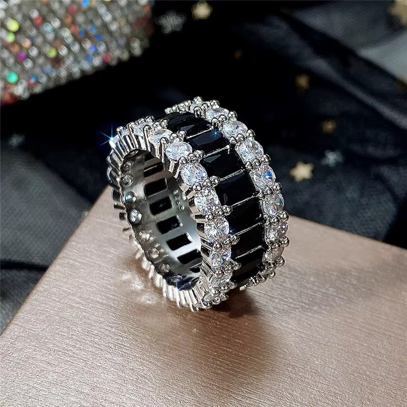 Huitan Ring, Schwarz, Zirkonia, Damen - Bild 2