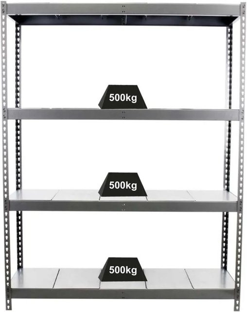PROREGAL Schwerlastregal Metal Beast Four Grau, H x B x T: 200 x 210 x 45 cm, Fachlast 500 kg - Bild 1