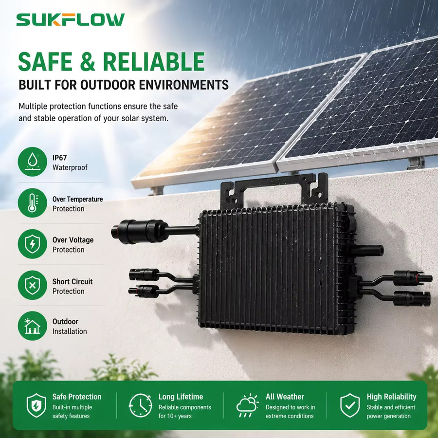 Sukflow Mikro-Solarwechselrichter 800W mit MPPT und WiFi-Monitor für dein Heim-Balkon-Solarsystem - Bild 5
