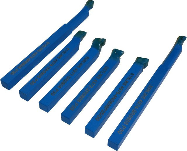 Rotwerk 6-teiliger Hartmetall-Drehmeißelsatz in Blau, 8 mm x 8 mm - Bild 1