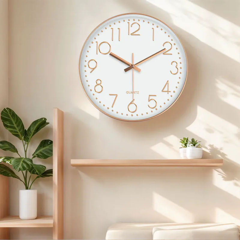 Mabpedo Minimalistische Quarz-Wanduhr in quadratischem Design, geräuschlose digitale Glasuhr für Wohnzimmer, Schlafzimmer und Büro, erhältlich in Weiß oder Schwarz - Bild 5