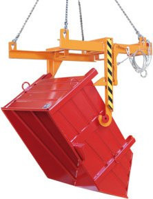 Bauer Südlohn Kipptraverse für Baustoffbehälter BBT, lackiert, Gelborange - Bild 1