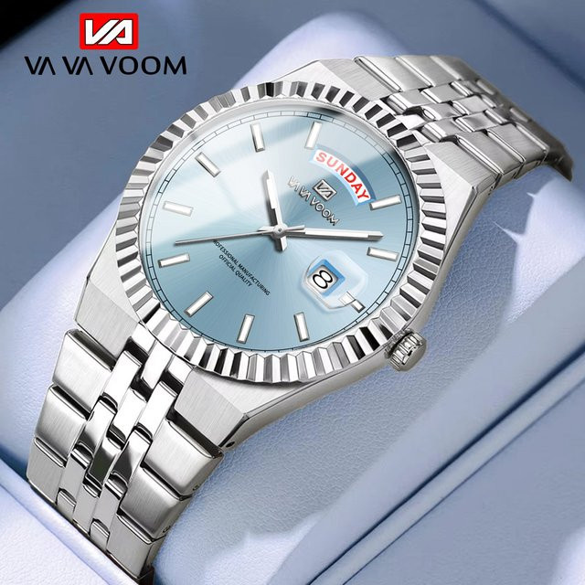 VA VA VOOM Armbanduhr Edelstahl, Gold, Quarz, Herren - Bild 1