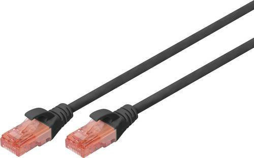 Digitus DK-1617-010/BL RJ45 Patchkabel CAT 6 U/UTP Ethernet LAN Kabel Schwarz 1,00 m - Bild 1