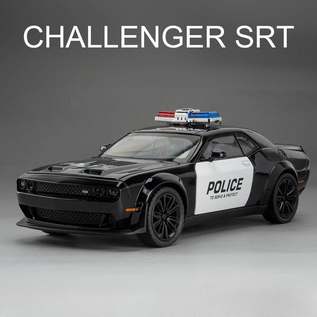 Platinum Challenger Polizeiauto Modell, 1:22, Metall, Sound und Licht, ab 14 Jahren - Bild 1