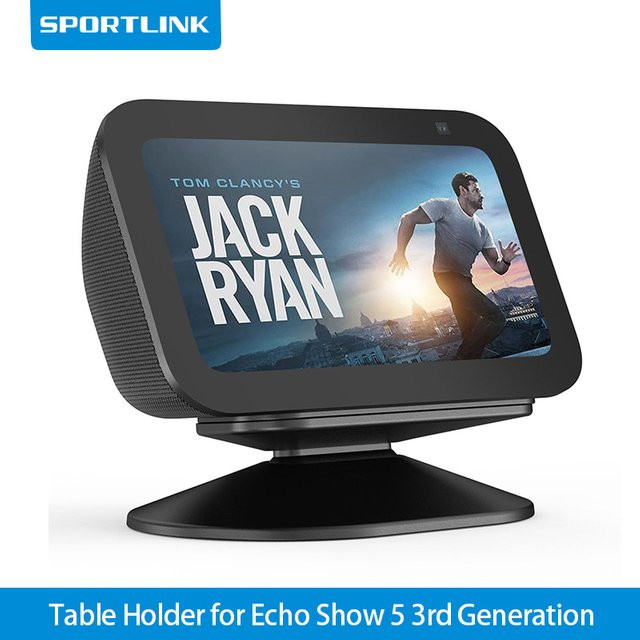 SPORTLINK Magnetischer Tischhalter für Echo Show 5, 3. Generation (2023), verstellbarer Neigungswinkel, Schwarz - Bild 1