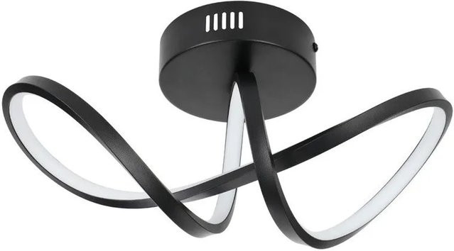 NETTLIFE LED Deckenleuchte aus Aluminium in Schwarz, moderner Ring mit warmweißem Licht - Bild 1