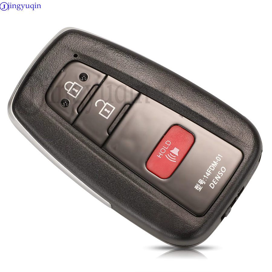 JYQ Smart Car Remote Key Fob für Toyota Land Cruiser Prado 2017–2020, Dual 433,57 MHz/434,41 MHz FSK P4: A8 ID8A 0010/3330 281451, Schwarz - Bild 3