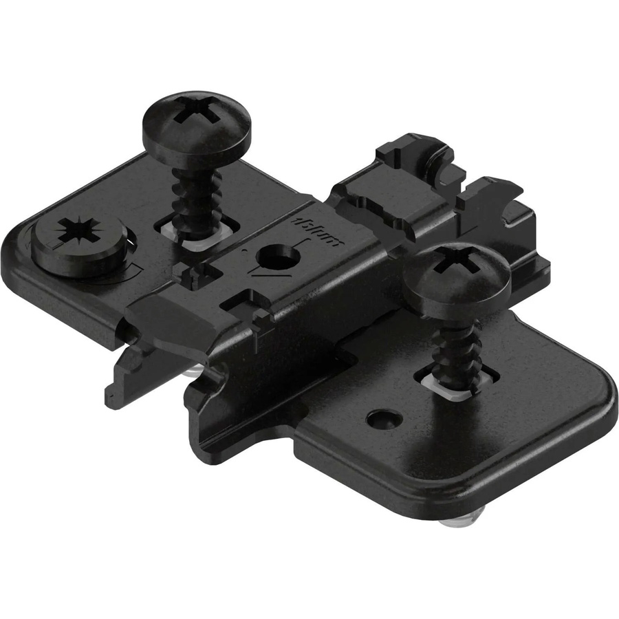 Blum Exzenter-Kreuzmontageplatte Clip On Expando in Onyx Schwarz aus Stahl mit 3 mm Distanz - Bild 2