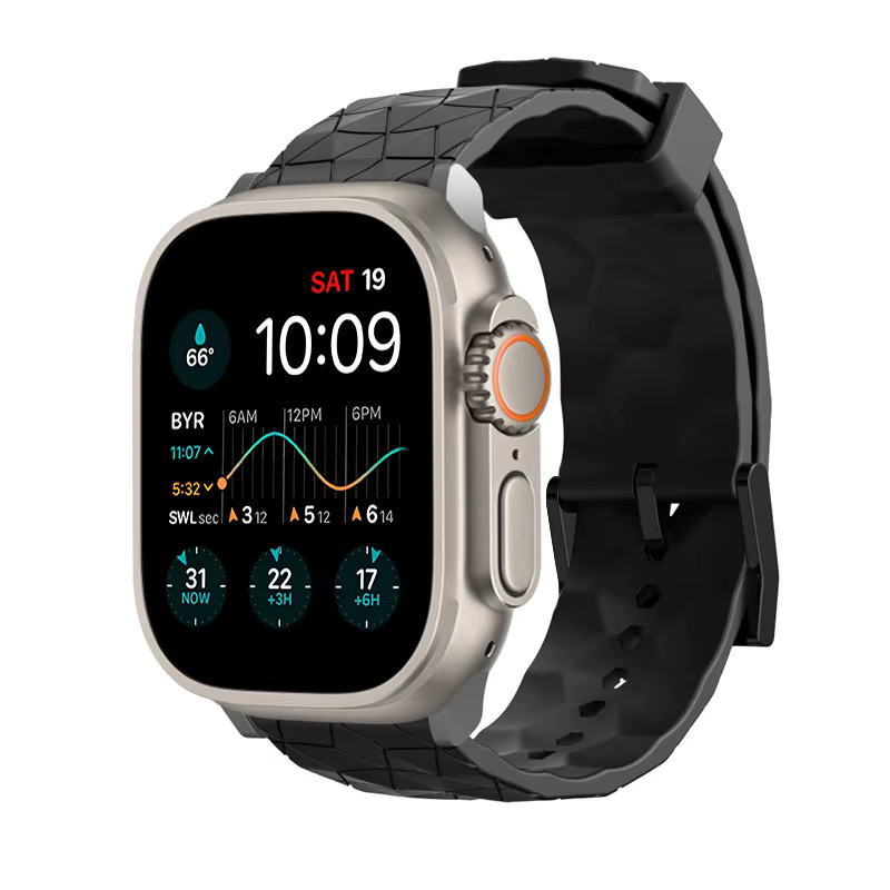 Uhrenarmband Silikon, Schwarz, Unisex - Bild 2