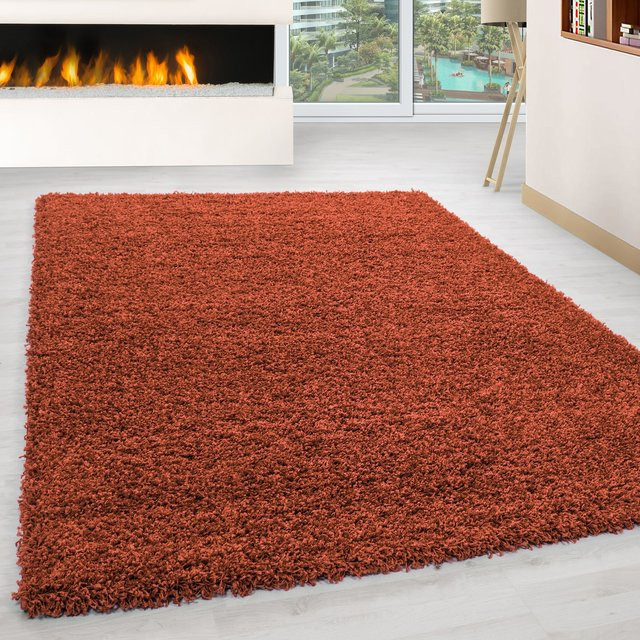 Hochflorteppich RHEIN von Kadima Design, einfarbig, Orange, B/T: 60 x 110 cm - Bild 1