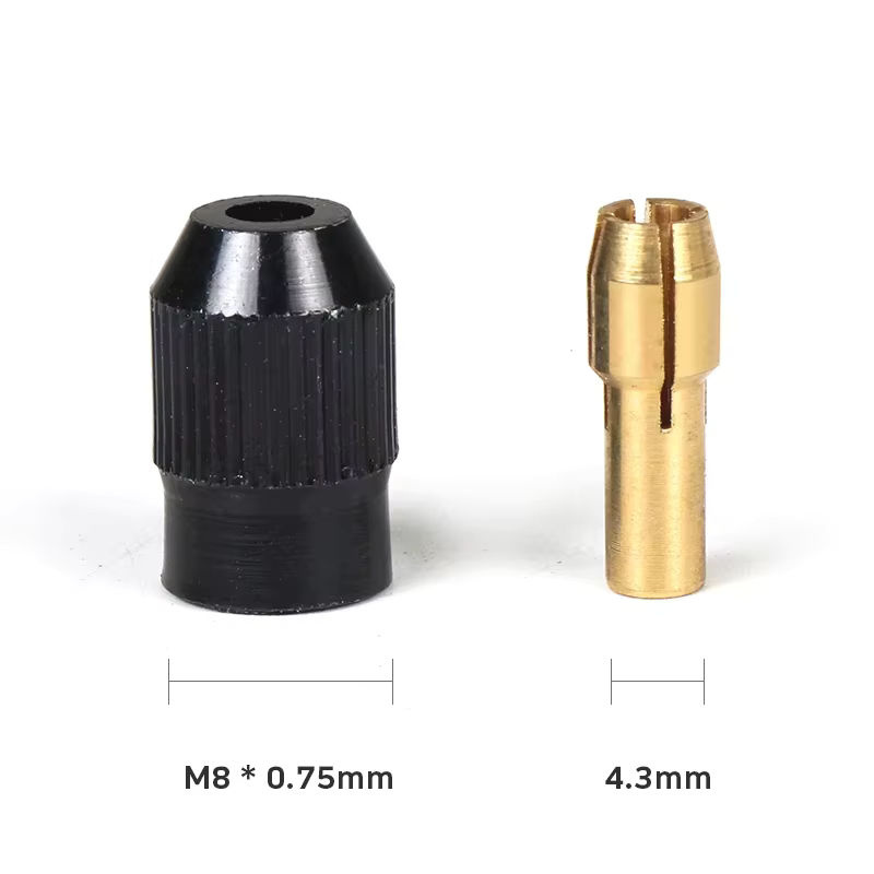 11-teiliges Bohrfutter-Spannzangen-Set für Dremel, 0,5-3,2 mm, inklusive M8 * 0,75 mm Mutter und Bohrschlüssel, Gold - Bild 4