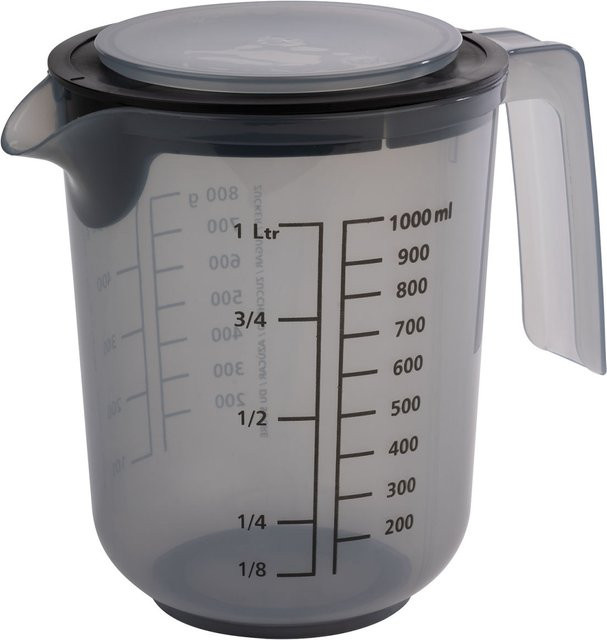 APS Rührbecher MIXUP aus Polypropylen, grau, Volumen: 1 l, H x B x T: 16 x 12,5 x 12,5 cm - Bild 1