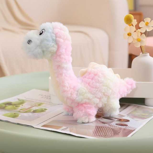 Kidsly Dinosaurier-Plüschtier Tyrannosaurus Rex, 25 cm, rosa, bunt, ab 14 Jahren - Bild 1