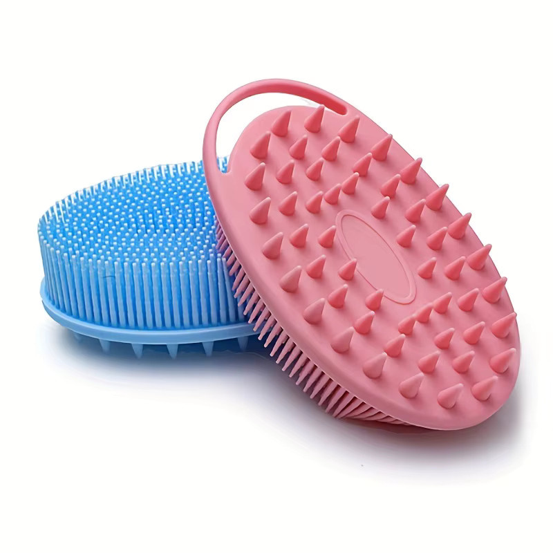 2-in-1 Duschshampoo-Bürste, Silikon Körperpeeling und Kopfhautmassagegerät, Unisex - Bild 2