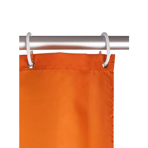 Wenko Anti-Schimmel Duschvorhang aus Polyester in Orange, B/H: 180 x 200 cm - Bild 2