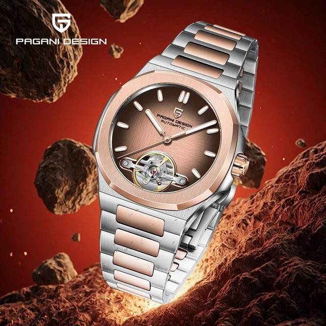 PAGANI DESIGN Automatik-Armbanduhr, Edelstahl, Saphirglas, Herren - Bild 1