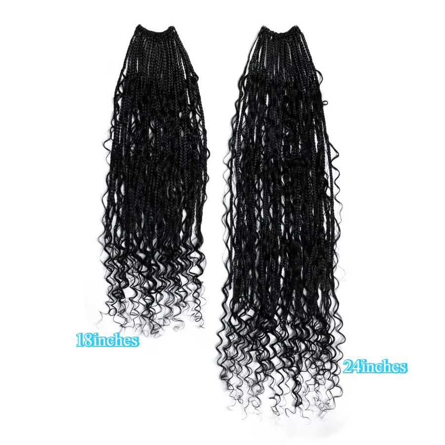 Rebecca Hair Crochet Boho Locs Haarverlängerung, 24 Zoll, Echthaar-Locken - Bild 4